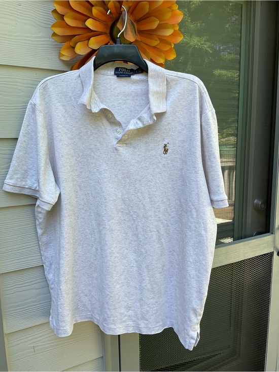 Ralph Lauren Other - Ralph Lauren Light Gray Men’s Polo Shirt with Embroidered Pony Size L